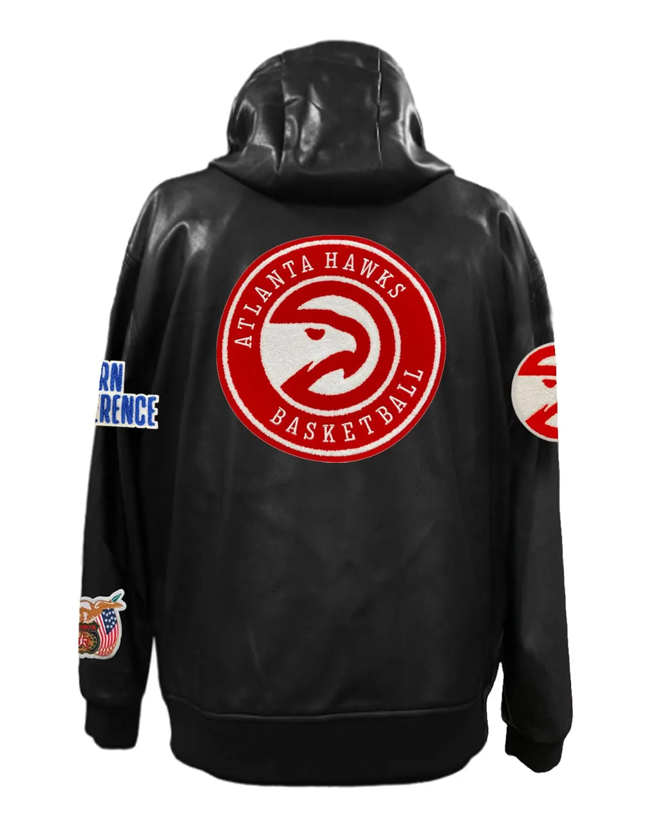 ATLANTA HAWKS LIGHTWEIGHT VEGAN ZIP-UP HOODED JACKET