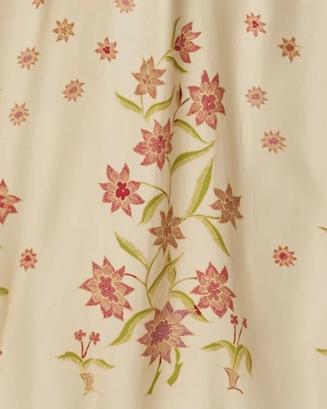 Fiore Belted Silk Maxi Starflower Cream