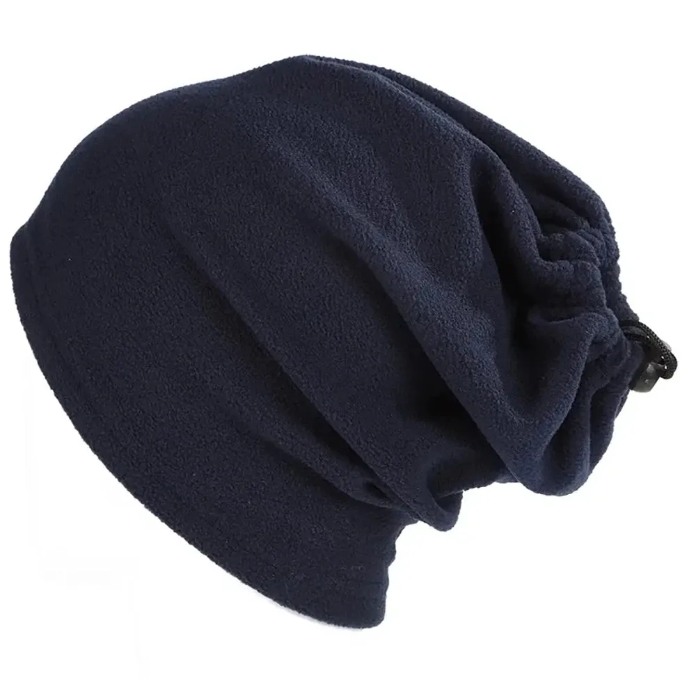 Men Winter Warm Cycling Headgear Bib Polar Fleece Neck Tube Ear Warmer Fishing Skating Running Sport Scarf for Camping Hiking