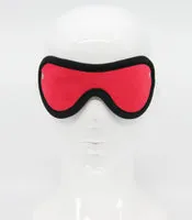 Red Soft Faux Fur Blindfold with Soft Black Edging One Size-Red