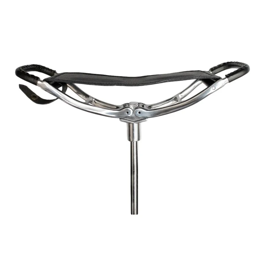 Shooting Stick in Black Leather Adjustable & Lightweight