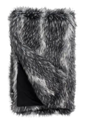 SMOKEY FOX FAUX FUR THROW 60X60